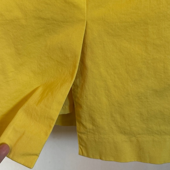 🌼 New York & Company pinup retro Mad Men yellow pencil skirt w/ bow large - Picture 5 of 9